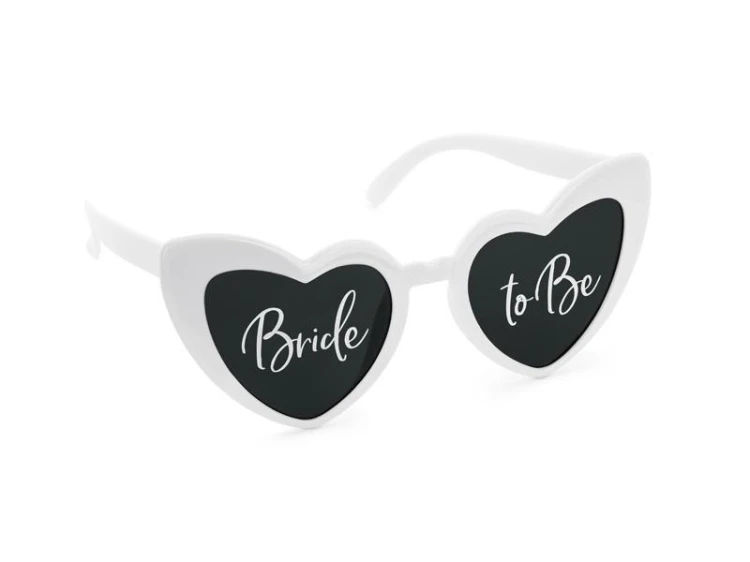 Okulary serduszka z napisem Bride to Be