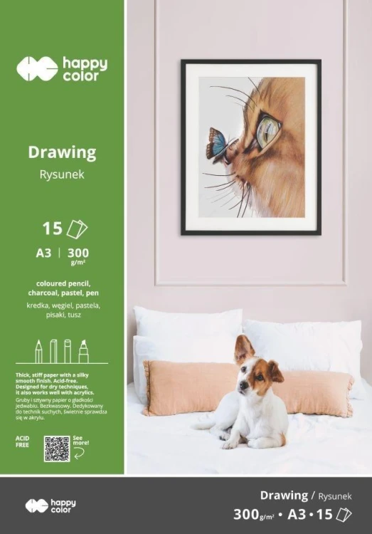Blok do rysunku ART A3/15K 300g Happy Color, GDD