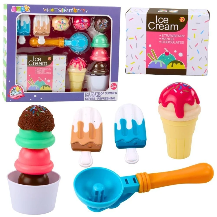 Zestaw słodkości Lody 14el, Leantoys