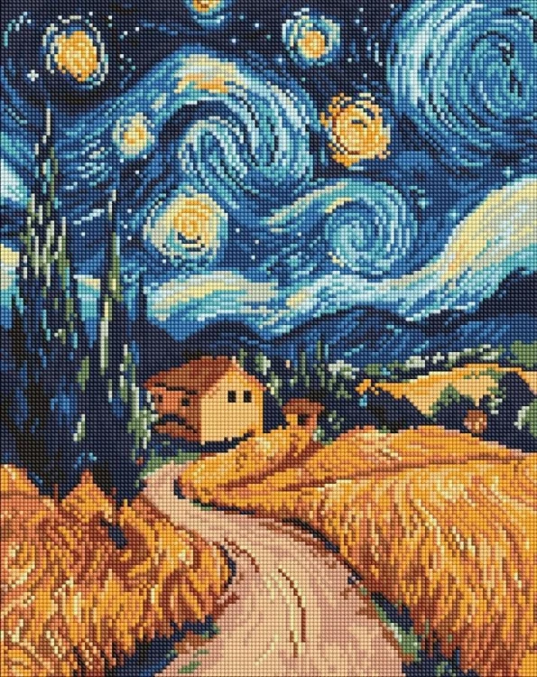 Diamentowa mozaika - Ukraińska noc 40x50cm, Ideyka