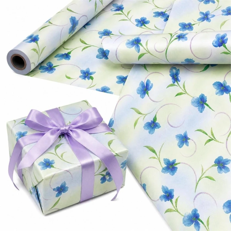 Papier ozdobny Niebieskie Kwiaty X-Strong 35cmx20m
