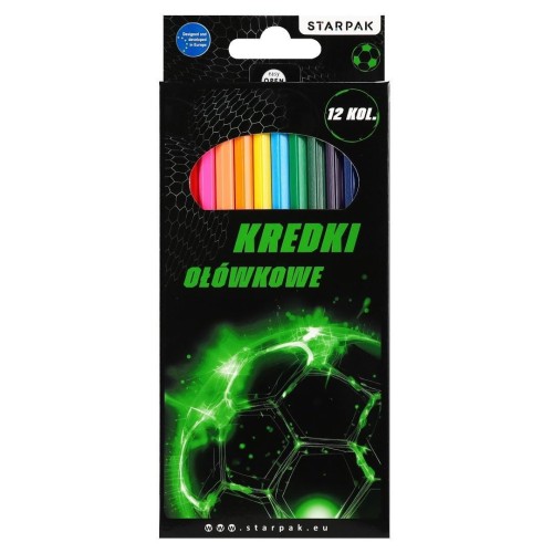 Kredki ołówkowe Football 12kol, STARPAK