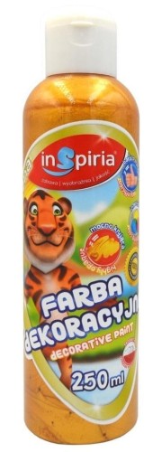 Farba dekoracyjna metaliczna złota 250ml, InSpiria