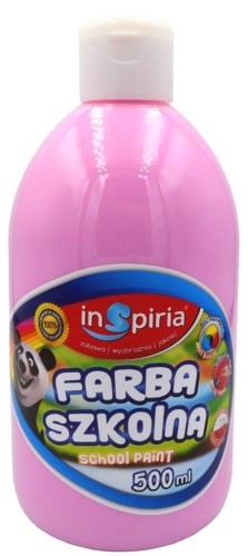 Farba szkolna różowa 500ml, InSpiria