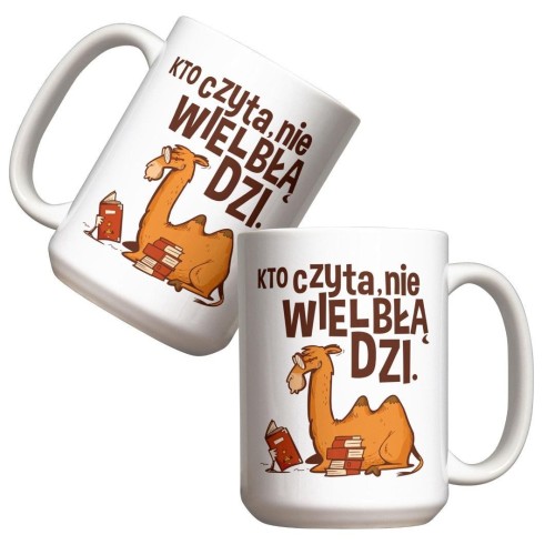 Kubek - Kto czyta, nie wielbłądzi 440ml, Molom
