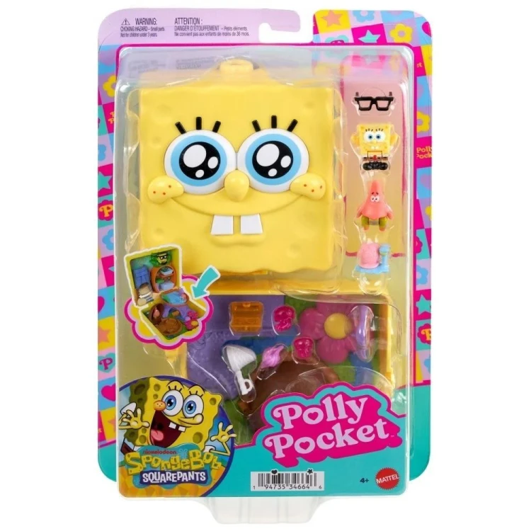 Polly Pocket SpongeBob Kanciastoporty, Mattel