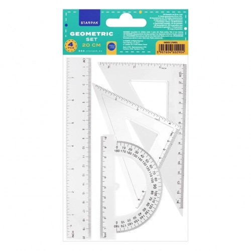 Zestaw geometryczny 4 elementy 20cm, STARPAK
