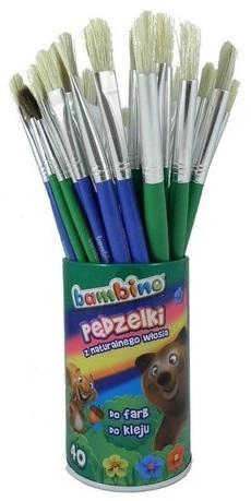 Pędzelki w kubku (40szt) BAMBINO, ST-MAJEWSKI
