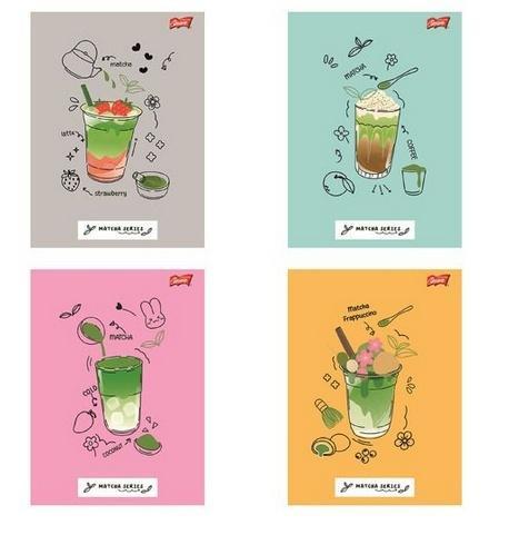 Zeszyt A5/32k linia kolorowa Matcha Mood (15szt)