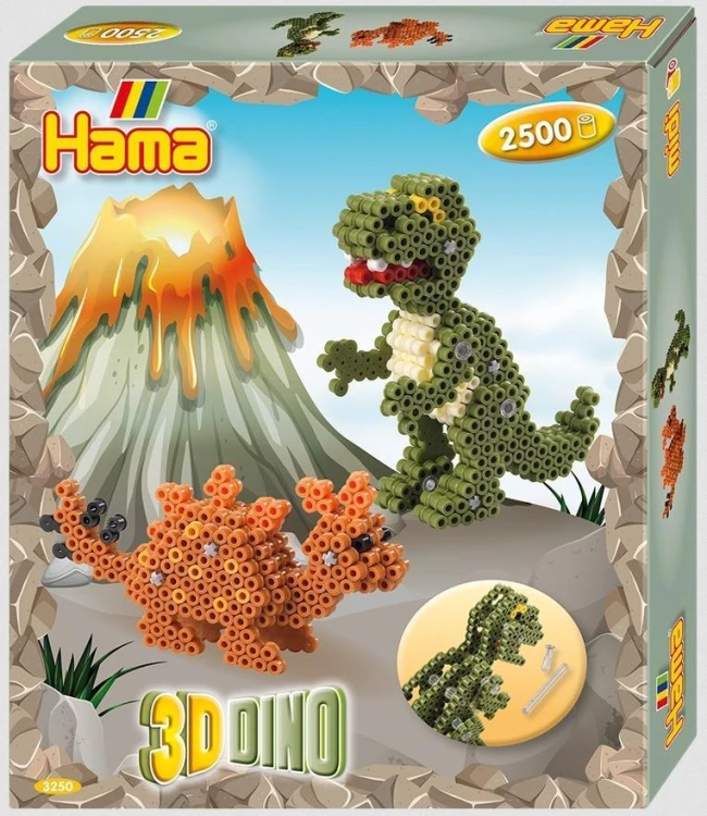 Koraliki Świnka Dinozaury 3D 2500, Hama