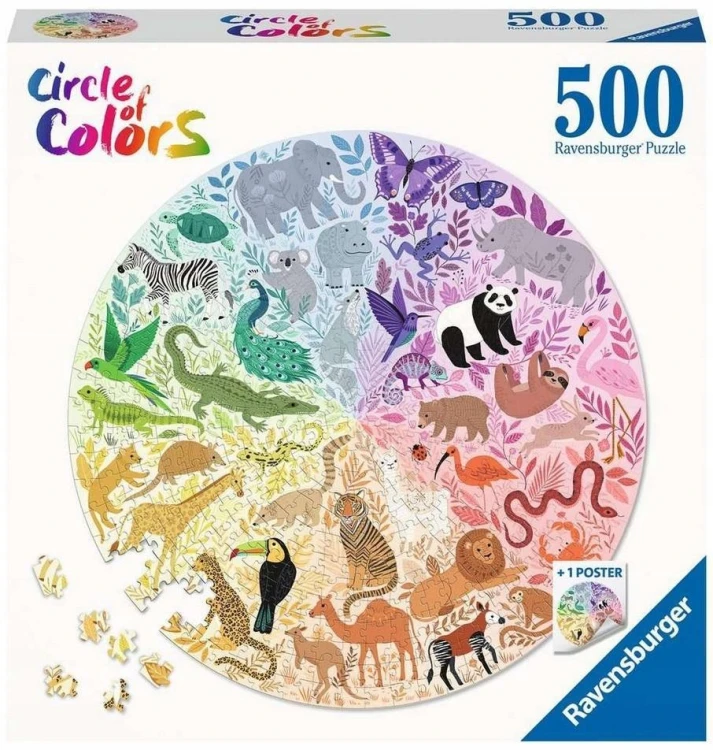 Puzzle 500 Zwierzeta, Ravensburger