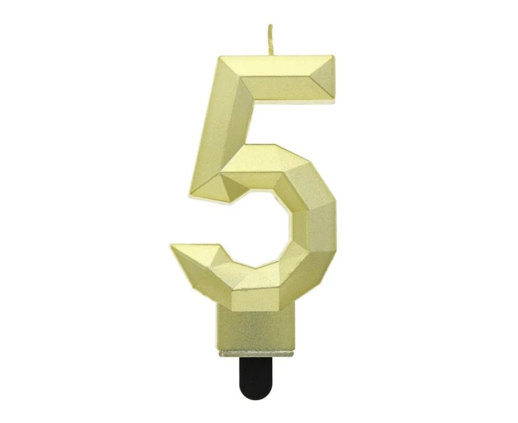 Świeczka Cyfra 5 Diament 7.6cm