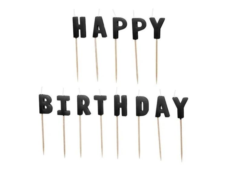 Świeczki urodzinowe Happy Birthday 2.5cm