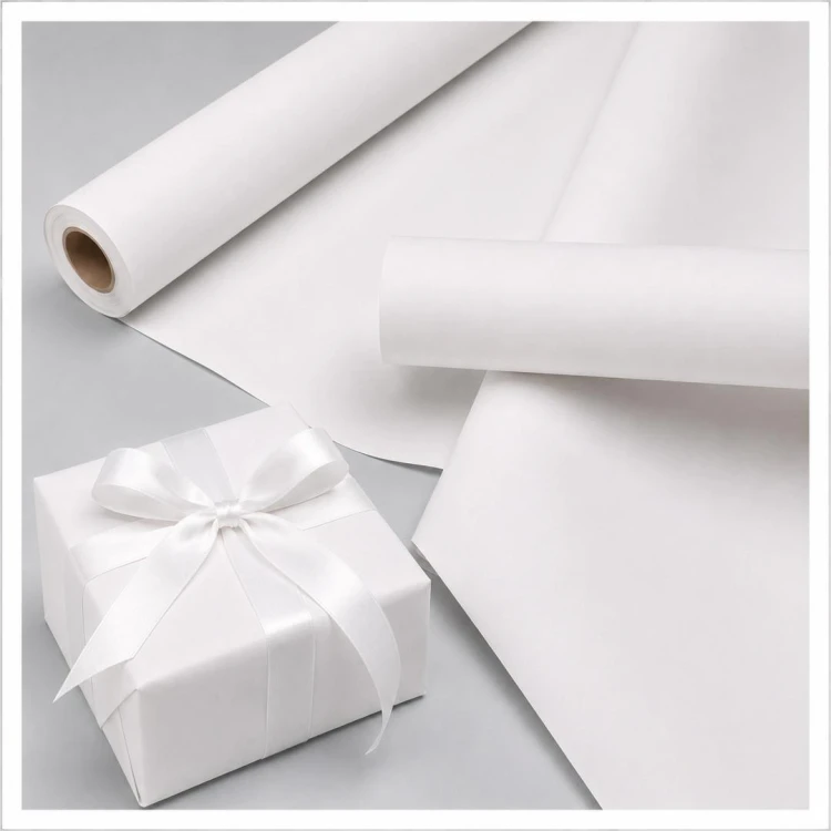 Papier ozdobny biały klasyczny X-Strong 57cmx25m