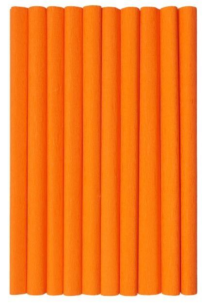 Bibuła marszczona pomarańcz. ciemny 10szt 50x200cm
