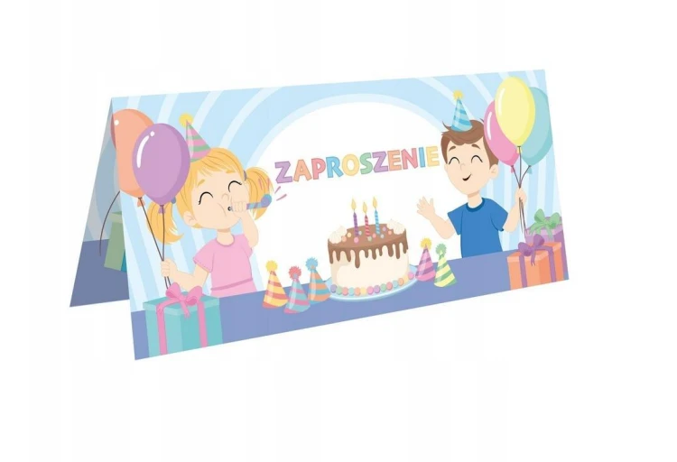Zaproszenie na urodziny - Przyjęcie (10szt)