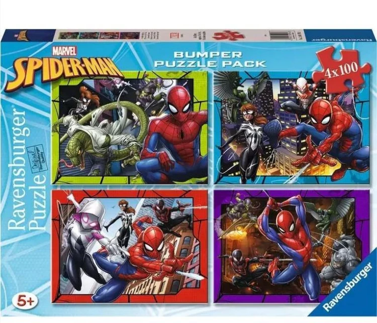 Puzzle 2D 4x100el Spiderman, Ravensburger