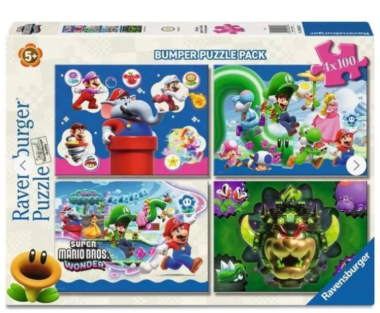 Puzzle 2D 4x100el Super Mario, Ravensburger