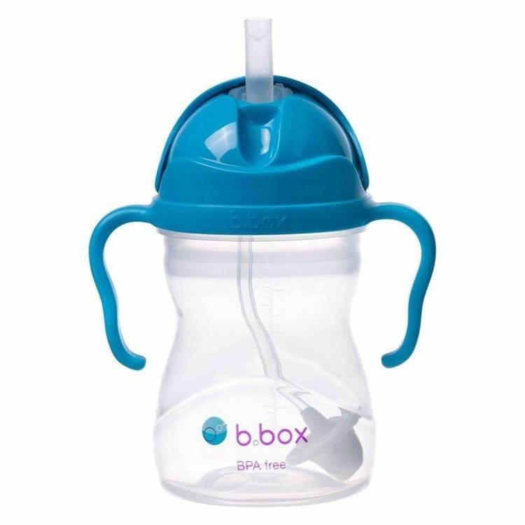 Bidon ze słomką kobaltowy 240ml, B.box for kids