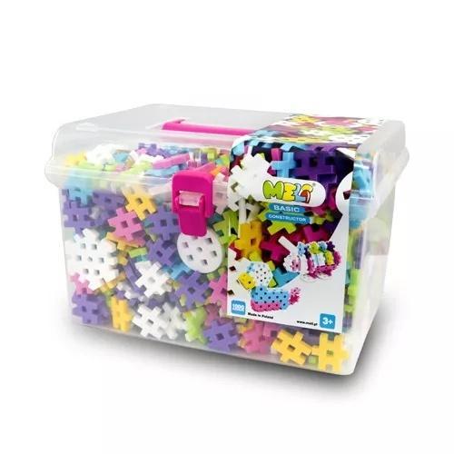 Klocki Meli Basic Constructor Pink Travel Box 1000