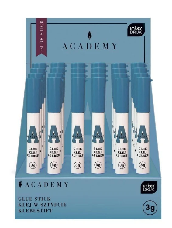 Klej w sztyfcie Slim Academy 3g (24szt), INTERDRUK