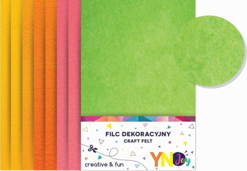 Filc dekoracyjny Fluo YNJ 8 kolorów NOSTER, Noster
