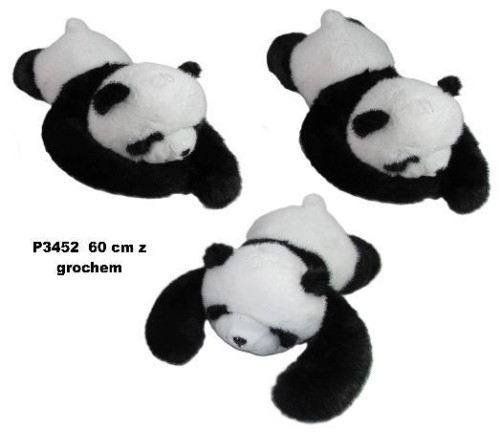 Panda z łapkami obciążeniowymi z grochem 60cm