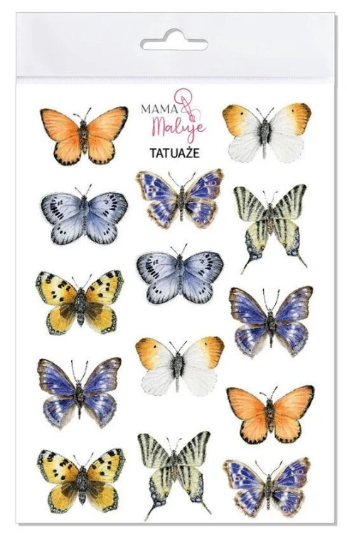 Tatuaże zmywalne Motyle 2, Mama Maluje