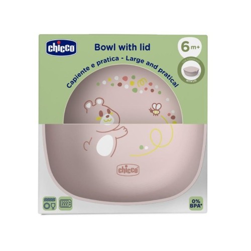 Miseczka z pokrywką beżowa 6m+, Chicco