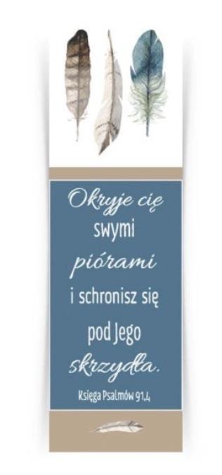 Zakładka duża - Okryję cię swymi piórami, Szaron