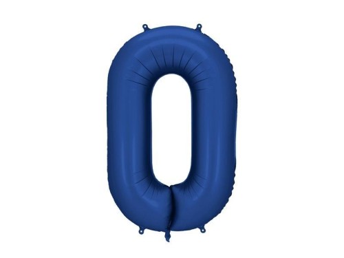 Balon foliowy cyfra 0 86cm granat
