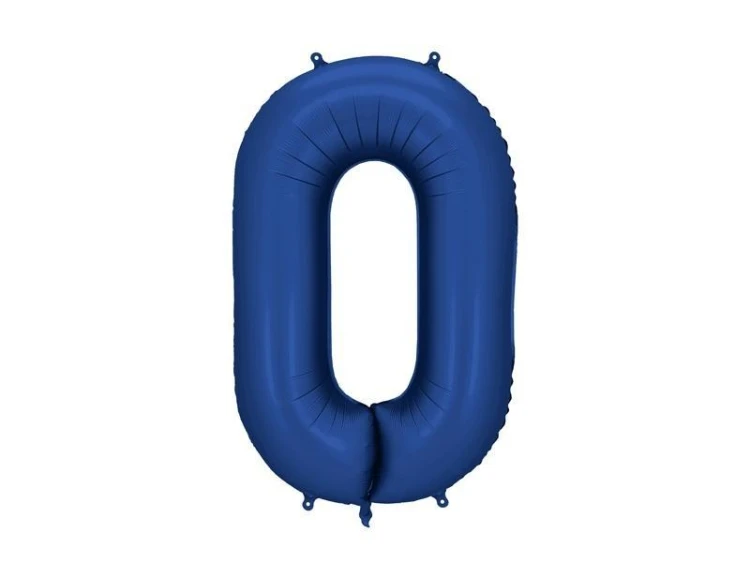 Balon foliowy cyfra 0 86cm granat