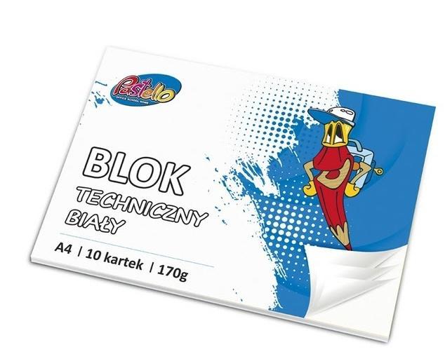 Blok techniczny A4 170g 10 kartek, Alfa Pastello