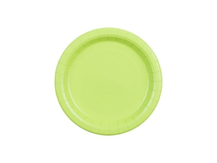 Talerzyki papierowe jasny zielony 18cm 6szt