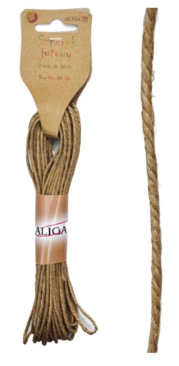 Sznurek jutowy 3mmx10m, Aliga
