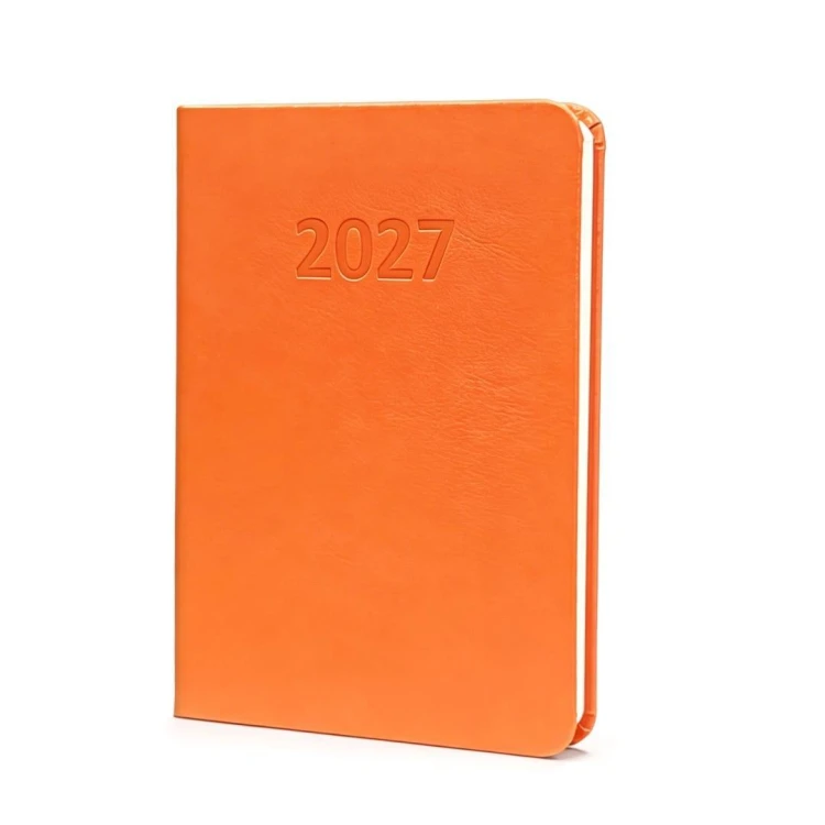 Kalendarz 2027 A6 Prestige Tygodniowy Pomarańczowy