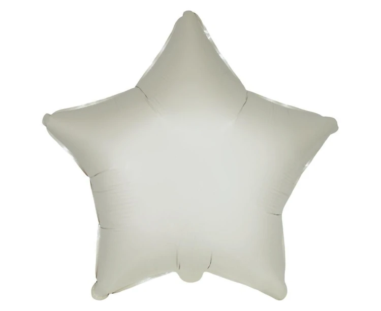 Balon foliowy Gwiazda satynowy pastel kremowy 45cm