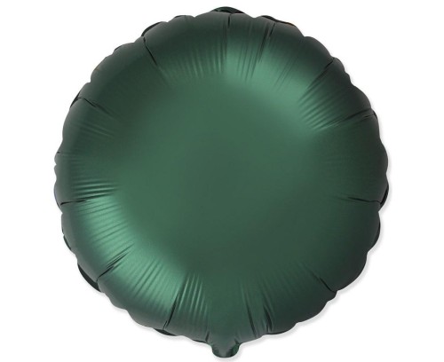 Balon foliowy Okrągły satynowy dark green 45cm