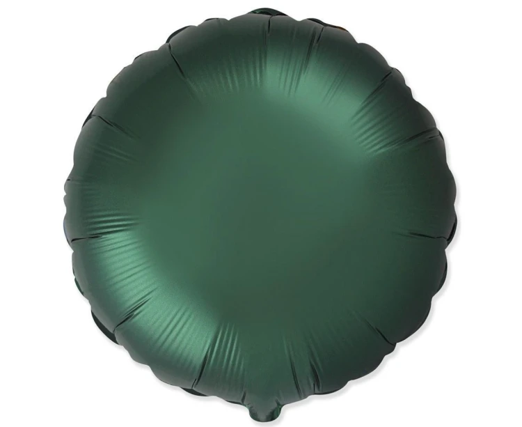 Balon foliowy Okrągły satynowy dark green 45cm