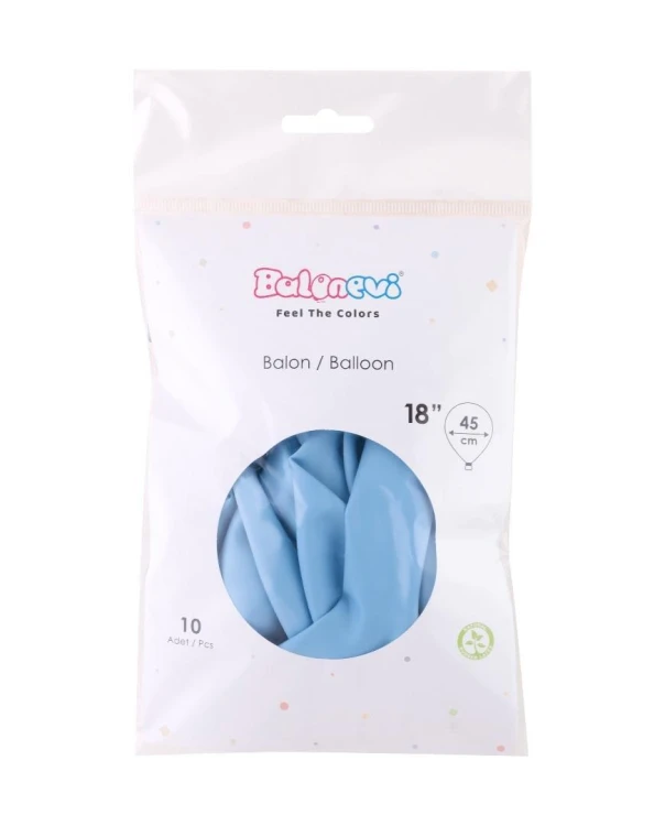 Balony lateksowe Pastel niebieskie 45cm 10szt