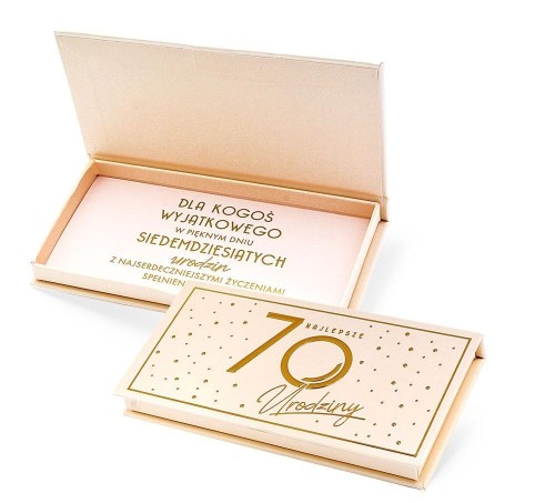 Pudełko ozdobne na banknoty Urodziny 70 Elite