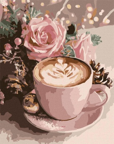 Malowanie po numerach - Noworoczna cappuccino