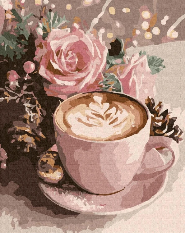 Malowanie po numerach - Noworoczna cappuccino