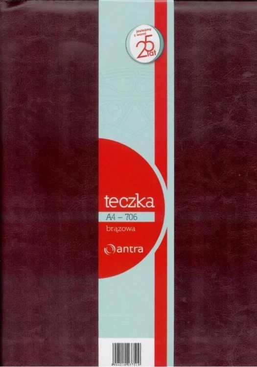 Teczka A4 706 brązowa, Antra