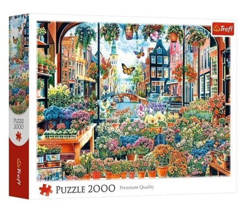 Puzzle 2000 Kwiaciarnia w Amsterdamie, Trefl