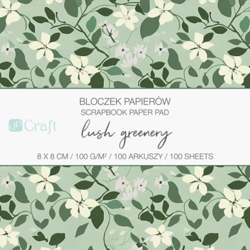 Bloczek papierów lush green 8x8cm 100 kartek