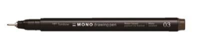 Cienkopis mono drawing 0,35mm brązowy, Tombow