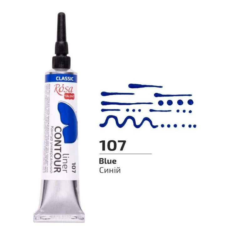 Farba aktylowa konturowa universal blue 20ml, Rosa