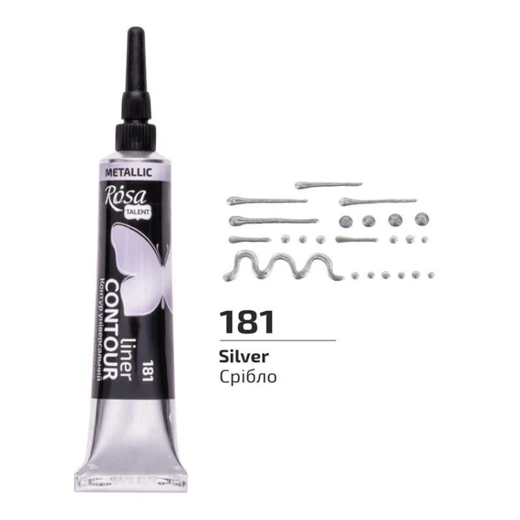 Farba aktylowa konturowa universal silver 20ml
