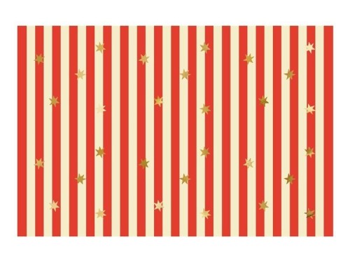Obrus papierowy Pasy z gwiazdkami 180x120cm